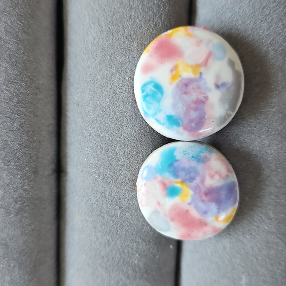 Artisan Jewelry - Vintage Artisan Signed Stud Earrings